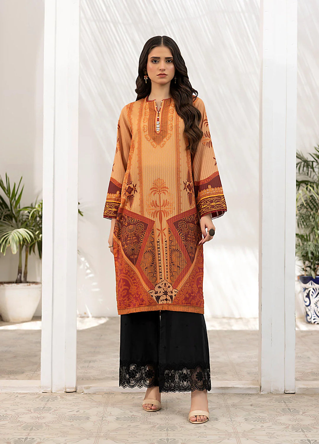 Salitex Women Printed Cambric 1 Piece Shirt SPW6AP014 - Winter Collection