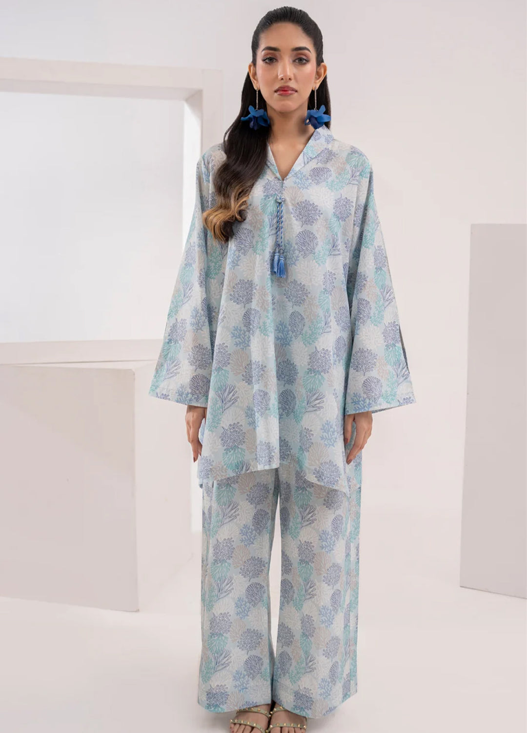 The Print Story by Shamooz RTW Printed Lawn 2 Piece Suit SHM26PL Graceful I-L-010 - Casual Collection