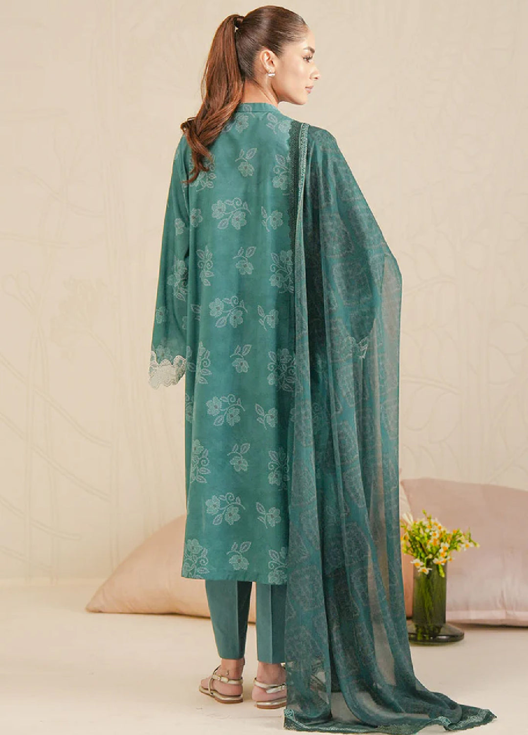 Cross Stitch Unstitched Lawn Embroidered Lawn 3 Piece Suit CS26UD D-5 Forest Dew - Summer Collection