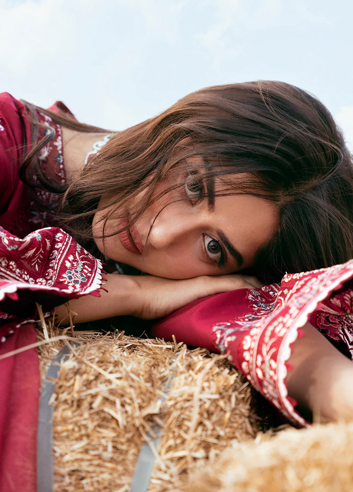 Mahveen by Izel Unstitched Embroidered Lawn 3 Piece Suit Bahaar - Eid Collection