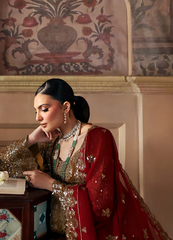 Gulaal Embroidered Chiffon Suits Unstitched 3 Piece GL25EU D-34 Dinara - Formals Collection
