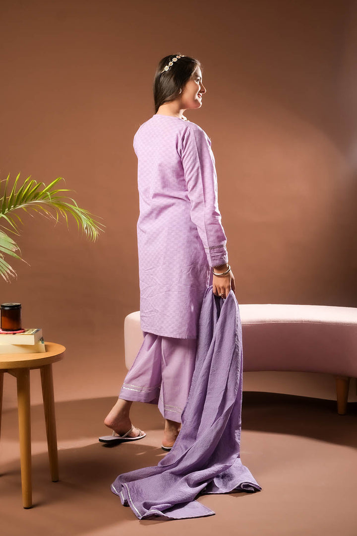 Senorita Girls RTW Embroidered Dobby Cotton 3 Piece Suit GBD-03385 Eid Collection