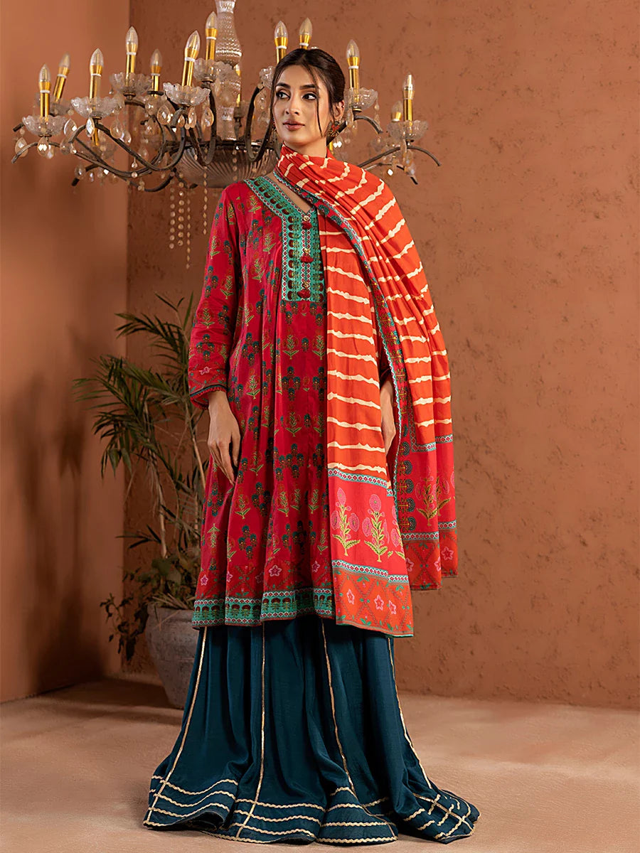 Salitex Women Printed Cambric 2 Piece Suit SPL2PBE030) - Summer Collection