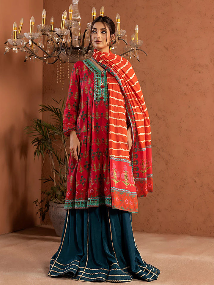 Salitex Women Printed Cambric 2 Piece Suit SPL2PBE030) - Summer Collection