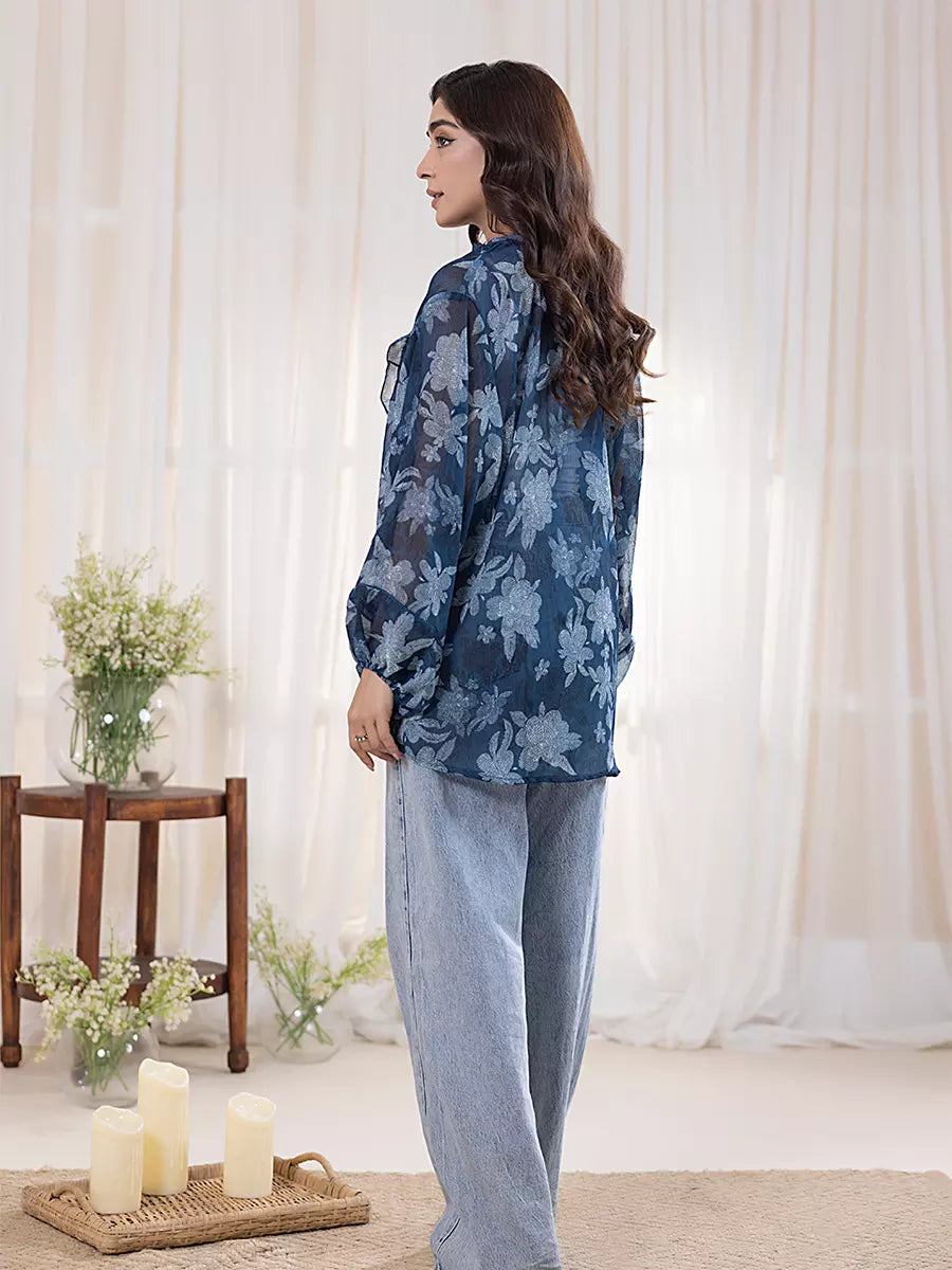 Salitex Women Printed Chiffon 1 Piece Shirt WRTBA24SI13 - Summer Collection
