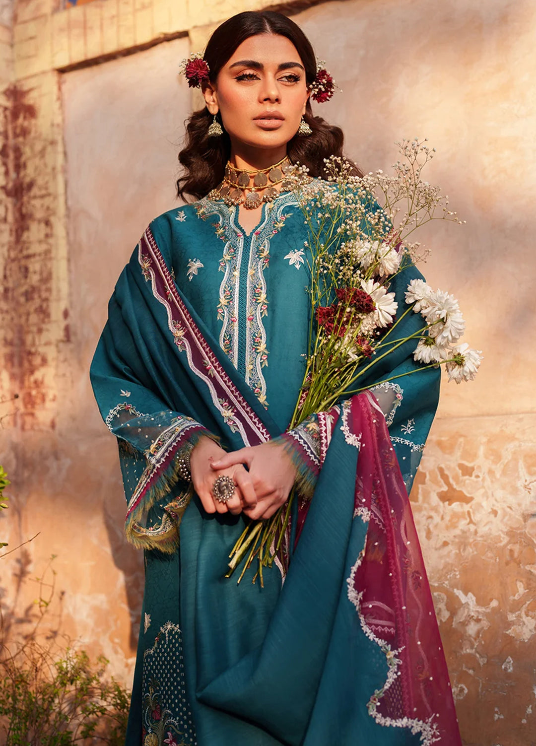 Suroor by Bin Ilyas RTW Embroidered Jacquard Lawn 3 Piece Suit BI26PSL 243B - Festive Collection
