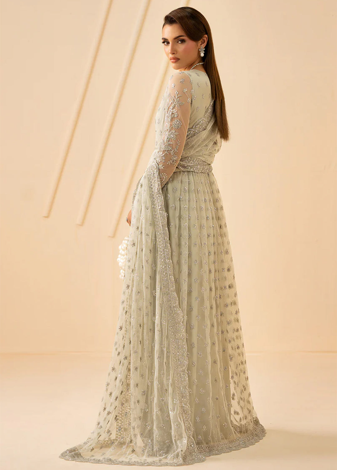 Riwayat by Zarif Unstitched Embroidered Net 4 Piece Suit ZR26URN Atash ZRF-RC-01 - Festive Collection