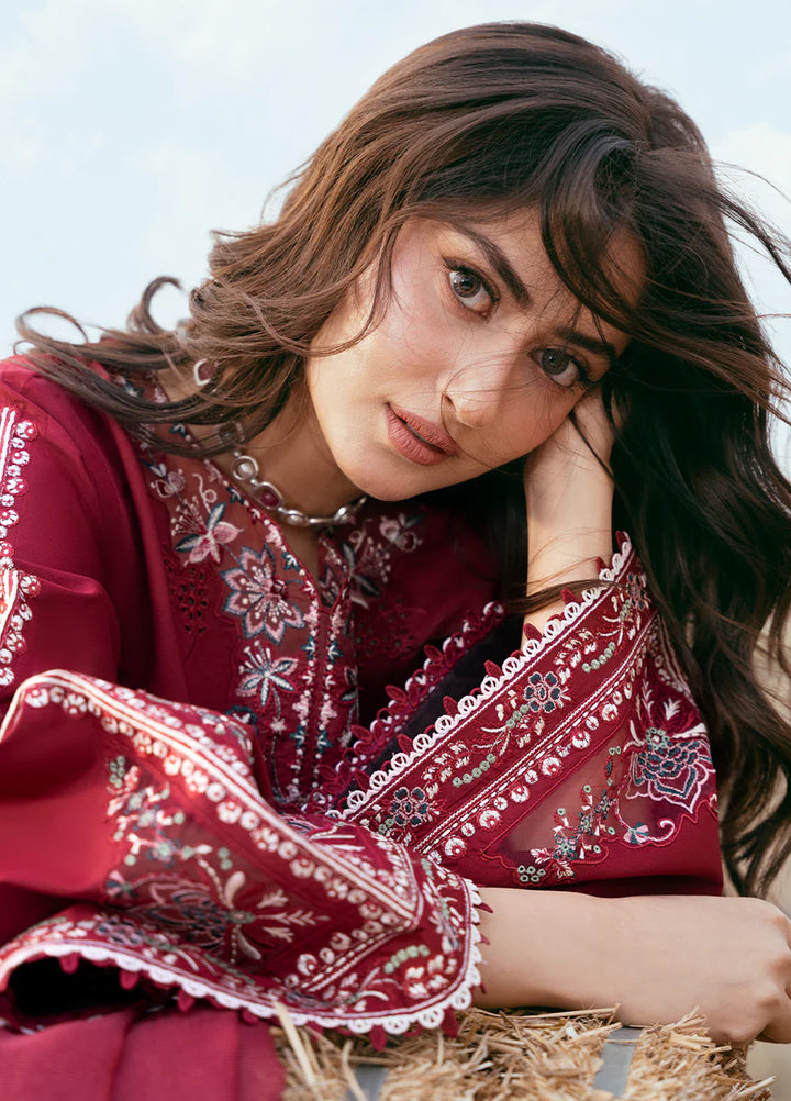 Mahveen by Izel Unstitched Embroidered Lawn 3 Piece Suit Bahaar - Eid Collection
