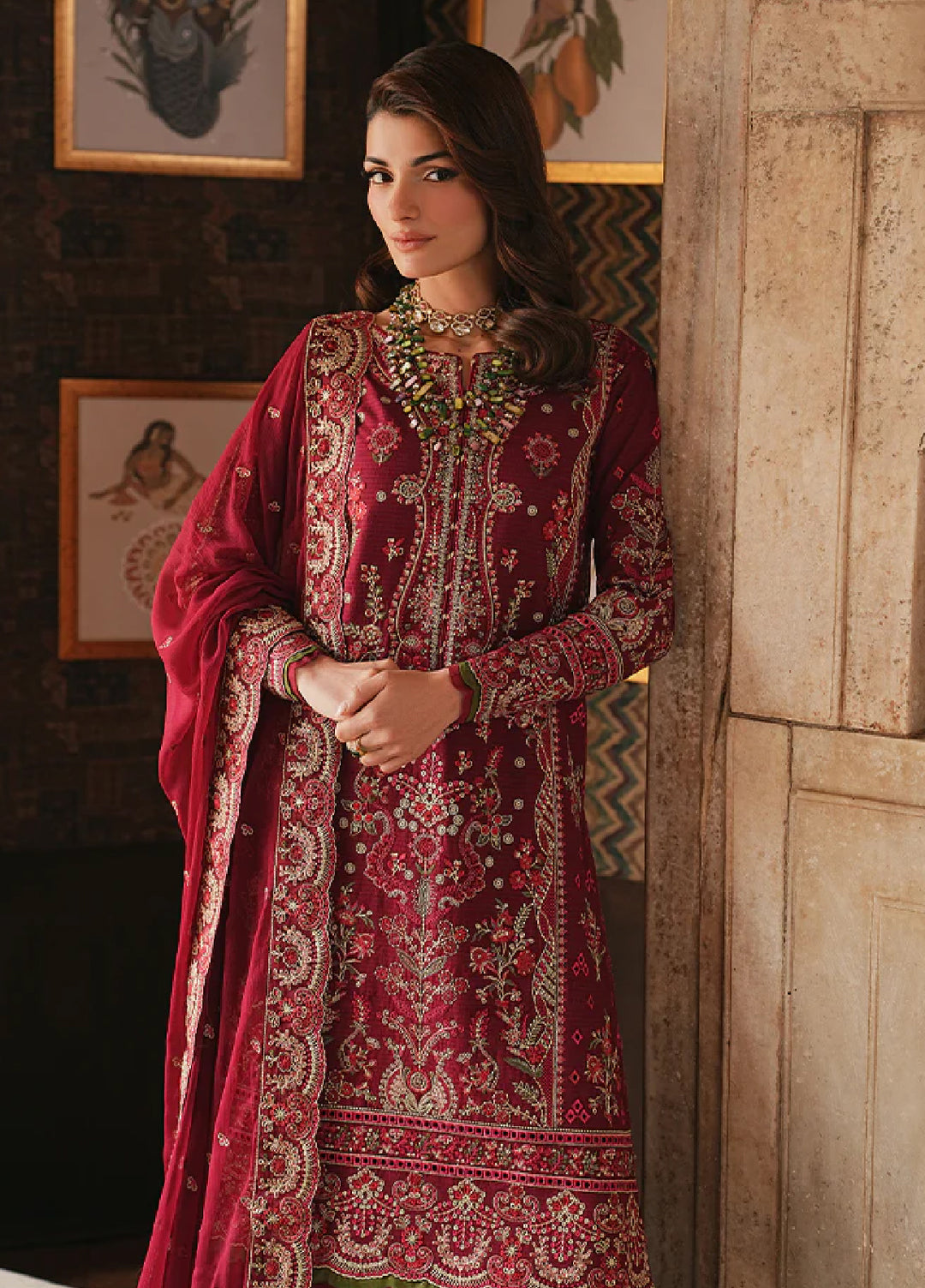Gulaal Unstitched Embroidered Luxury Lawn 3 Piece Suit GL26USL MIREVRA LL-15 - Festive Collection