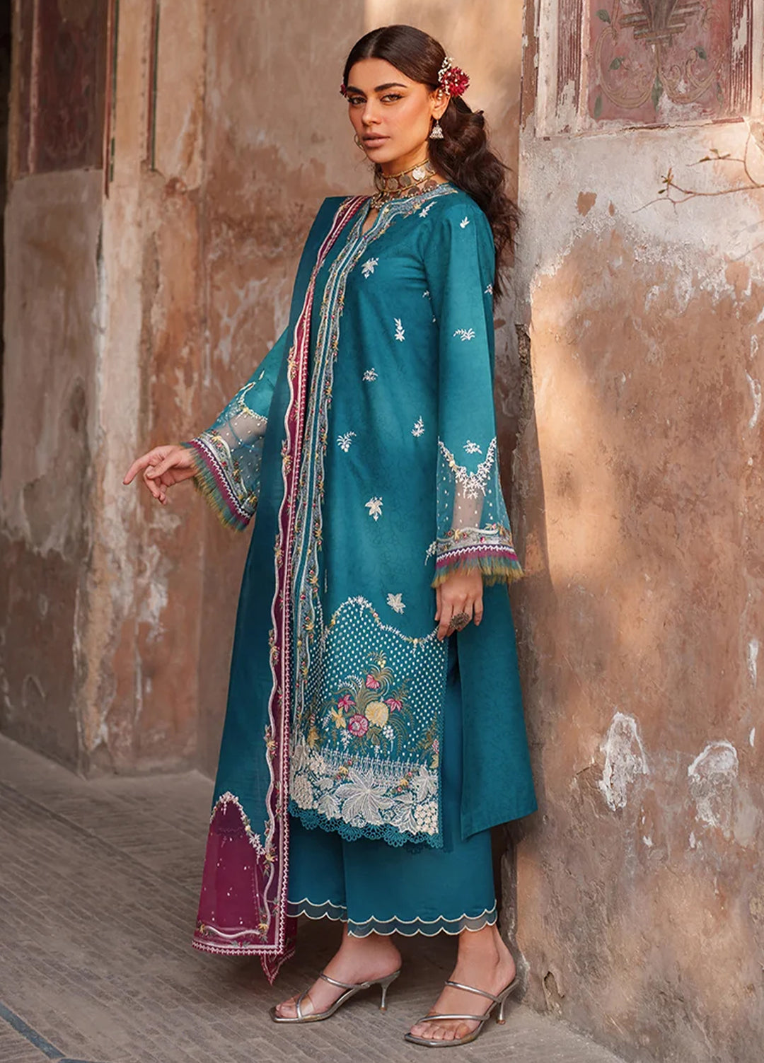 Suroor by Bin Ilyas RTW Embroidered Jacquard Lawn 3 Piece Suit BI26PSL 243B - Festive Collection