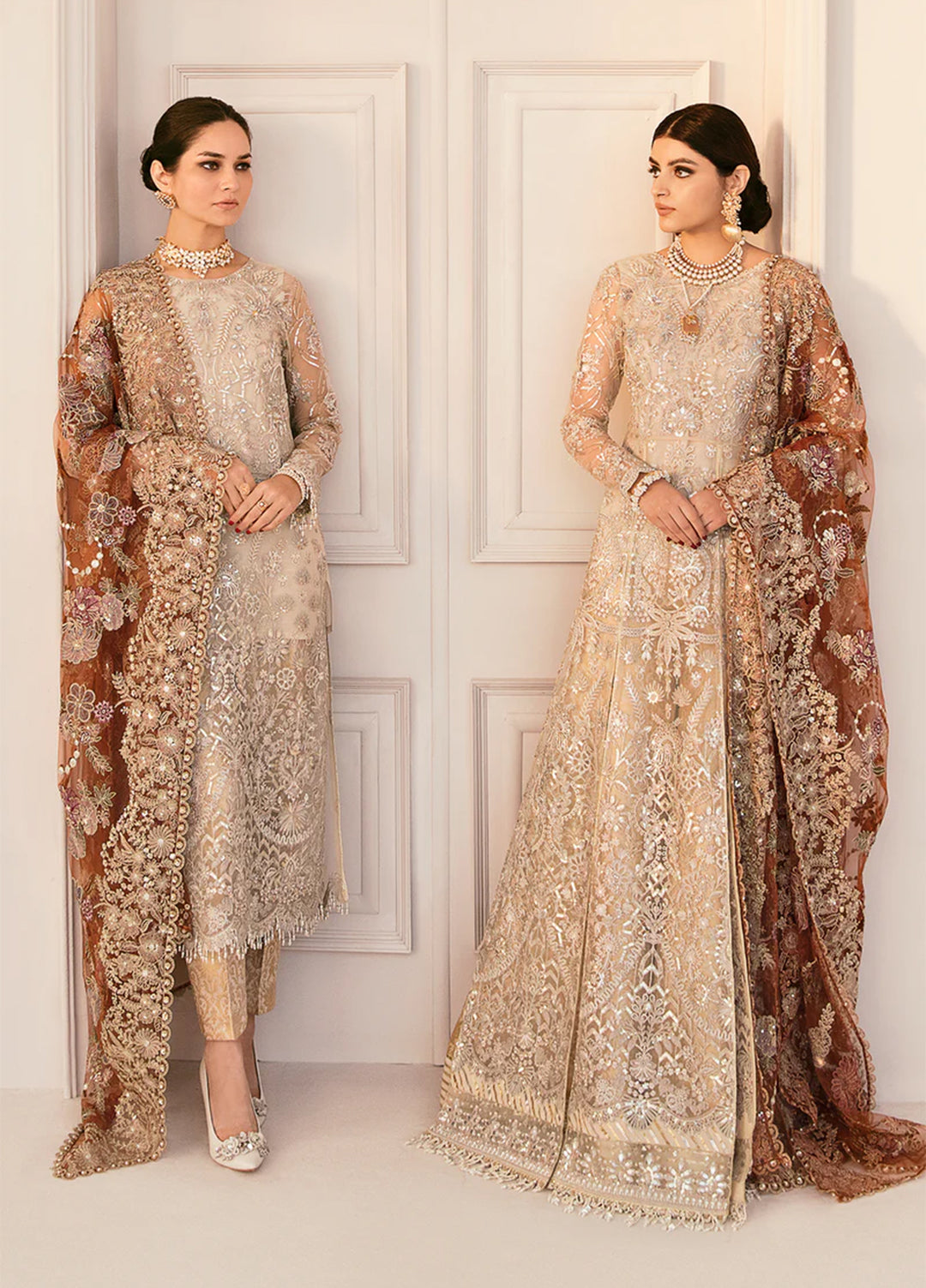 Chantelle by Baroque Unstitched Embroidered Net 3 Piece Suit BQ26UFC BQU-CH11-D03 - Festive Collection
