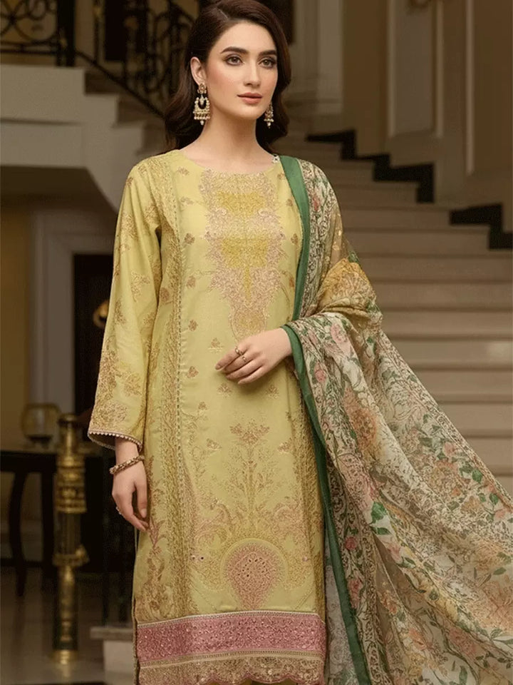 Salitex Women Embroidered Cotton 3 Piece Suit SPL3PEF121 - Summer Collection