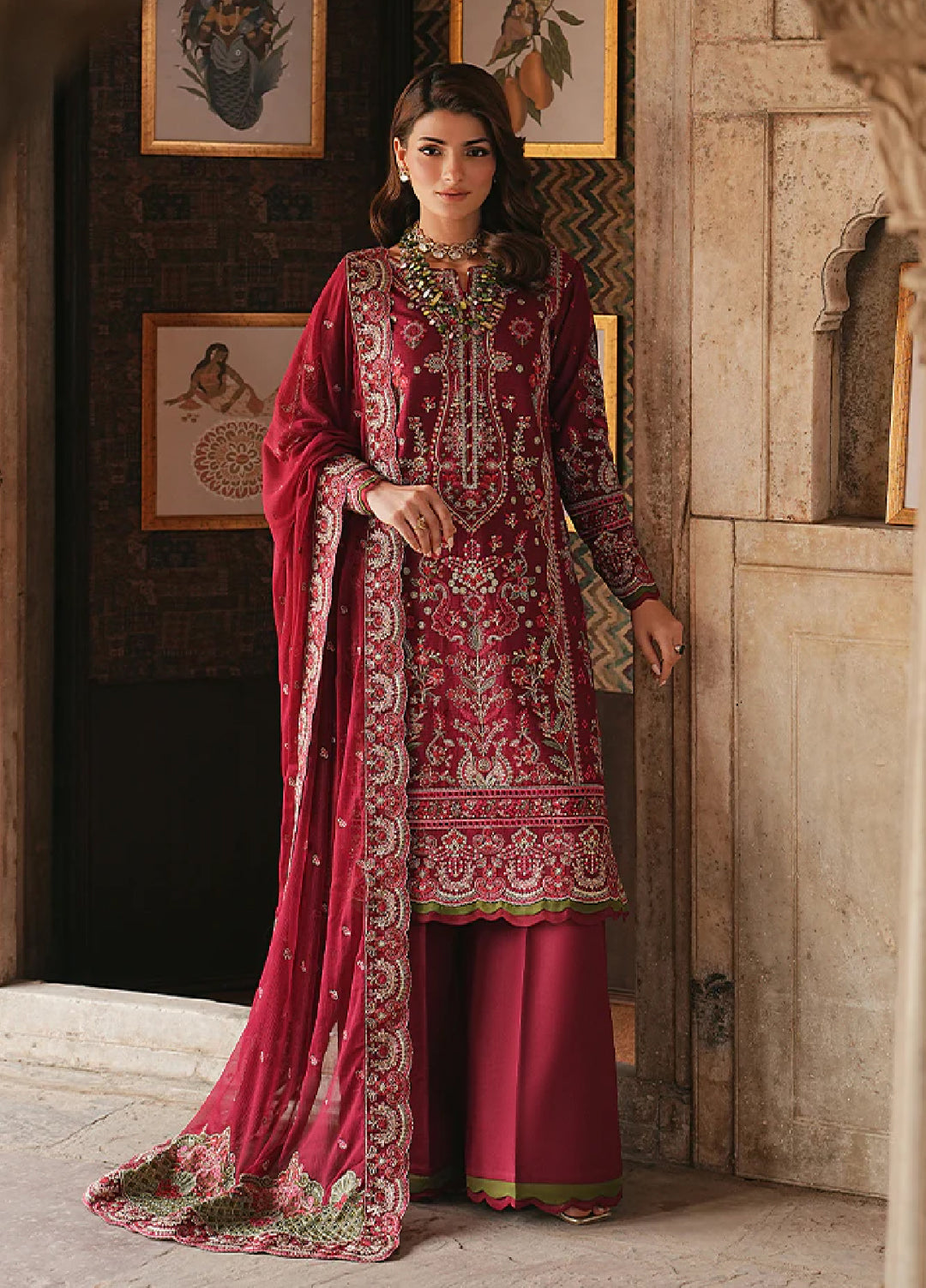Gulaal Unstitched Embroidered Luxury Lawn 3 Piece Suit GL26USL MIREVRA LL-15 - Festive Collection