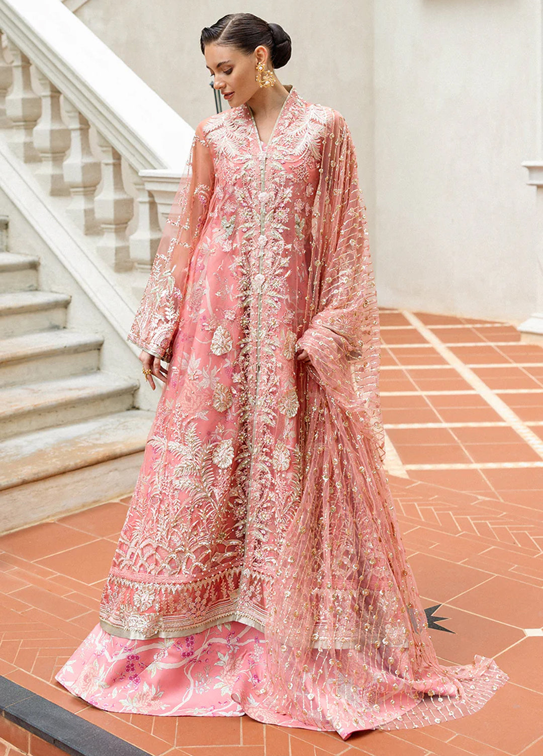 Inception by Mushq Embroidered Net Suits Unstitched 4 Piece MQ25IW D-06 Wings Of Desire - Wedding Collection