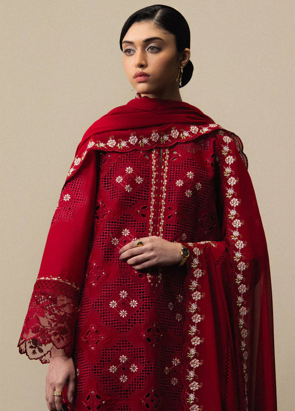 Satori by Zara Shahjahan Unstitched Embroidered Lawn 3 Piece Suit ZS26USL D-8 AKARI - Summer Collection