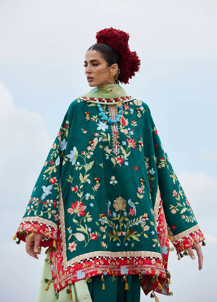 Kashmee Legacy by Elan Unstitched Embroidered Jacquard Lawn 3 Piece Suit EL26ULKL Zérin EL26-12A - Festive Collection