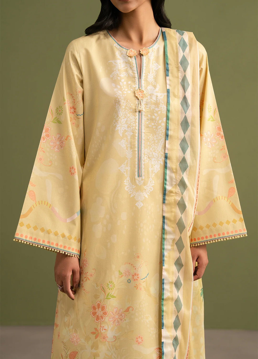 Afsanah by Seran Unstitched Embroidered Lawn 3 Piece Suit SN26UAL D-6 Sina - Summer Collection