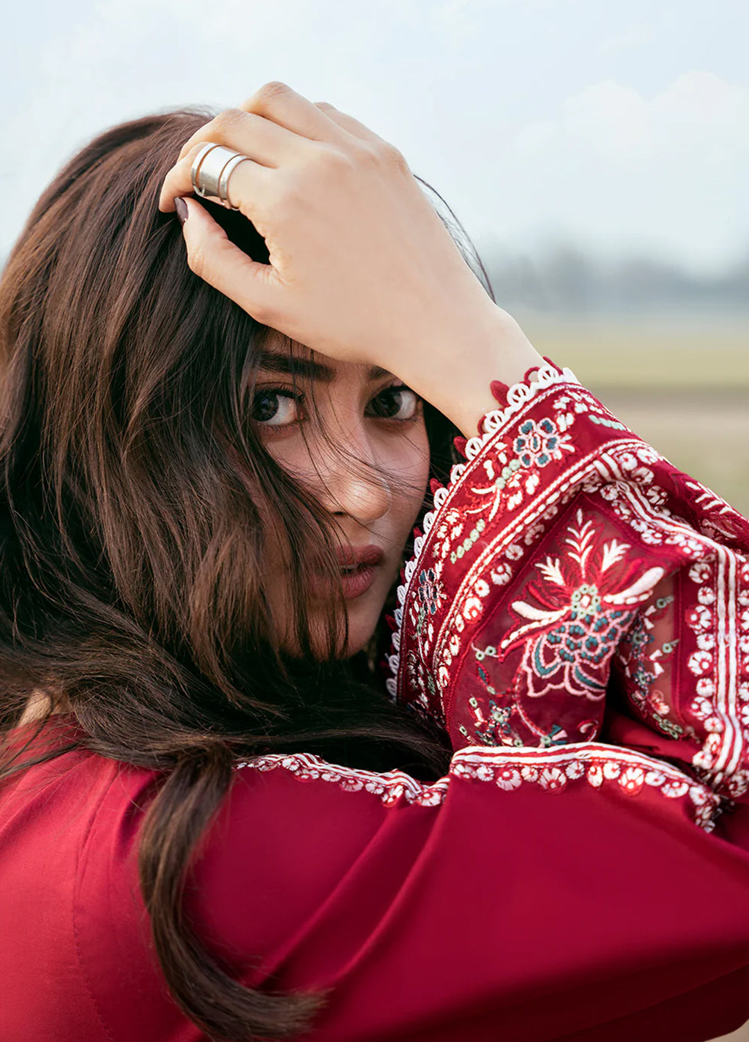 Mahveen by Izel Unstitched Embroidered Lawn 3 Piece Suit Bahaar - Eid Collection
