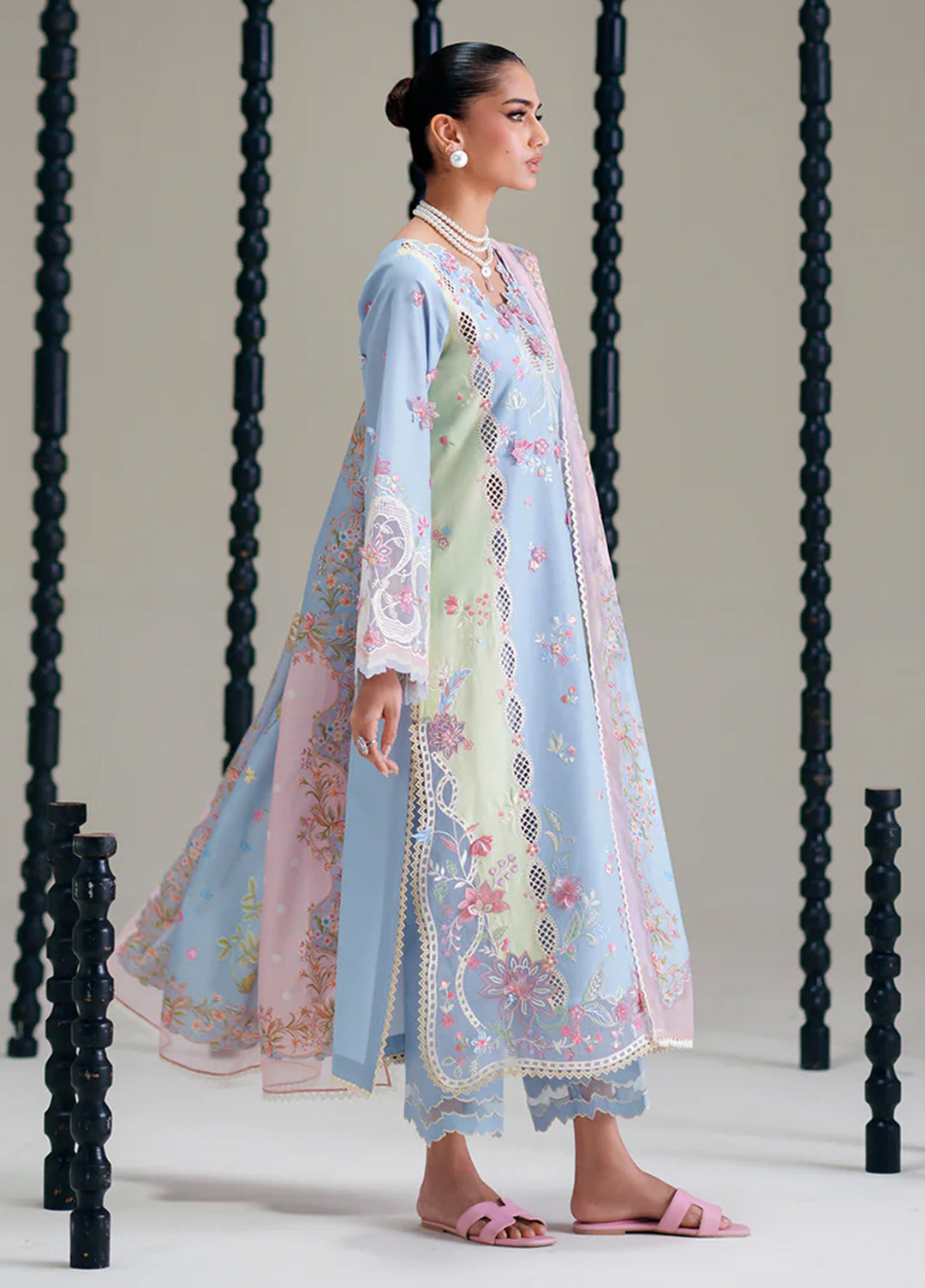 Amour by Bin Ilyas Unstitched Embroidered Lawn 3 Piece Suit BI26ULA 184B - Festive Collection
