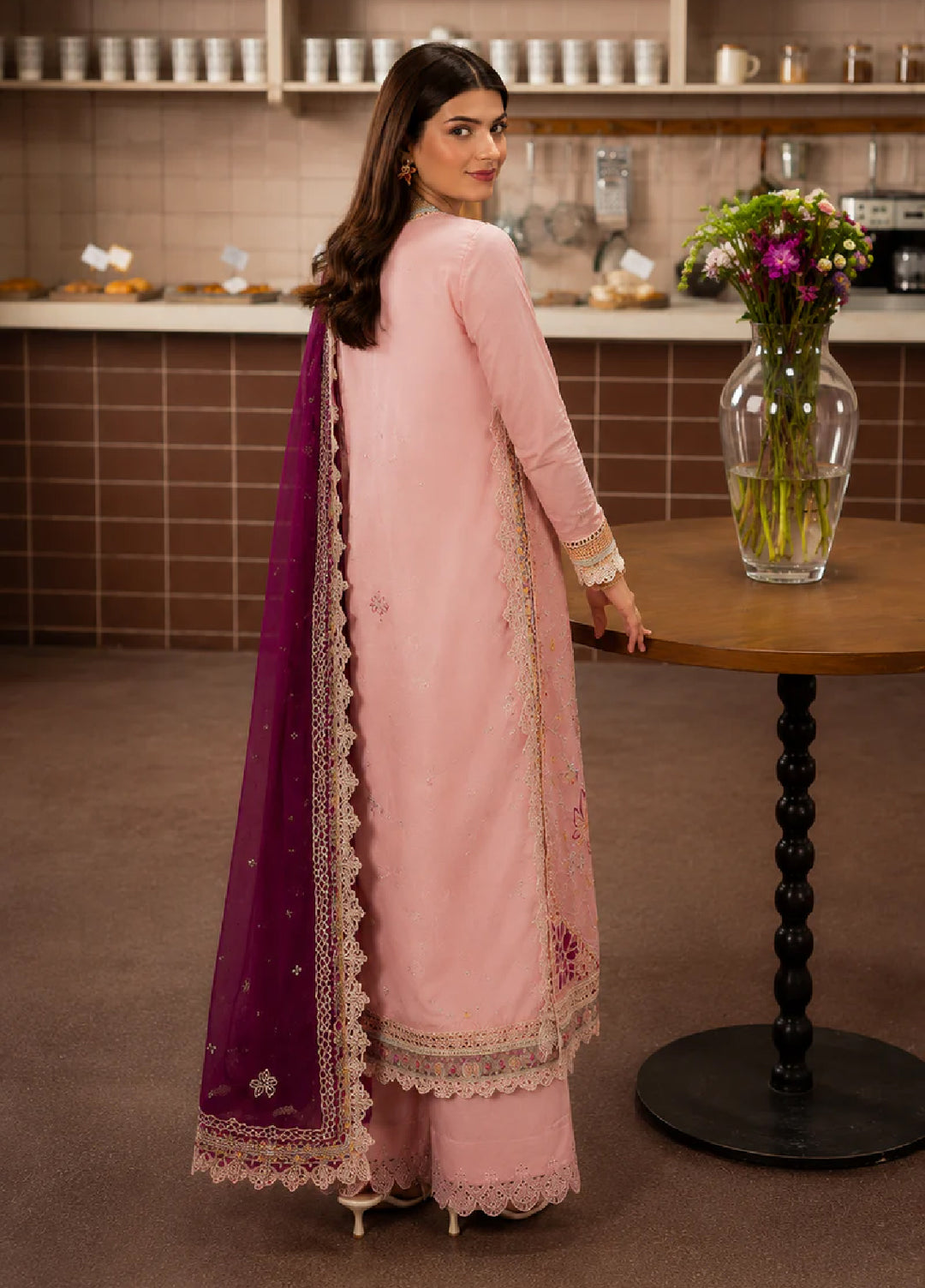 Brewed by Ayzel Unstitched Embroidered Paper Cotton 3 Piece Suit AAF26UBL Caramelia ZWU-0141-3PO - Festive Collection
