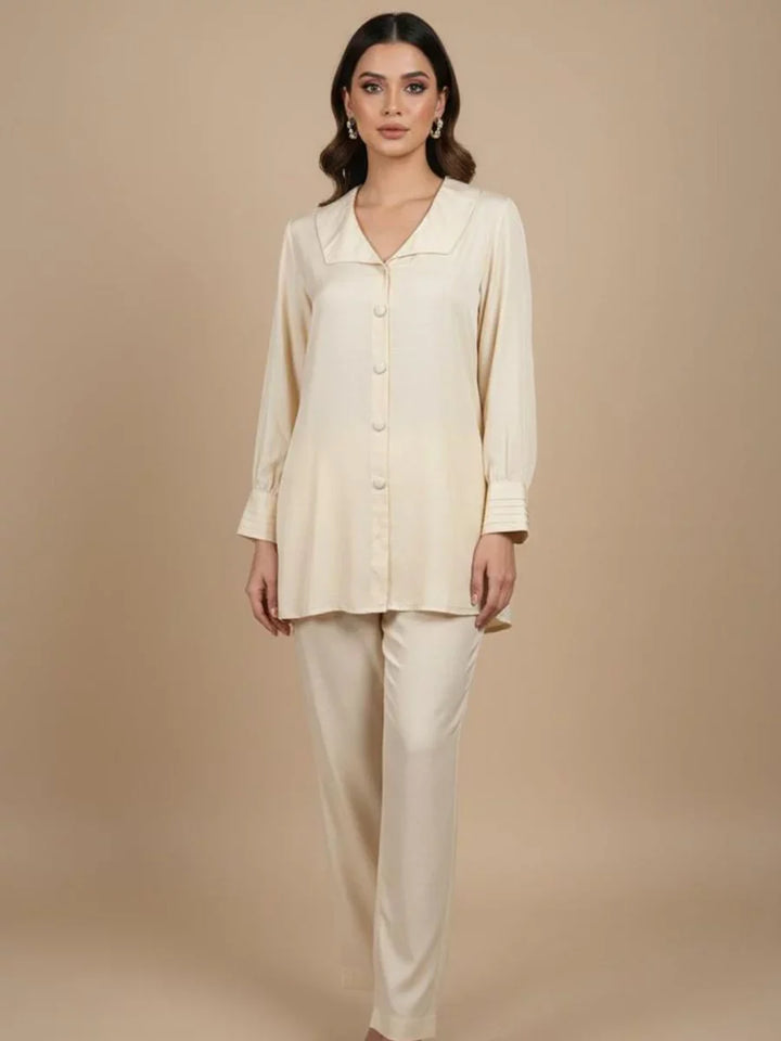 Salitex Women Solids Silk 2 Piece Suit WP7L2PBC051 - Summer Collection