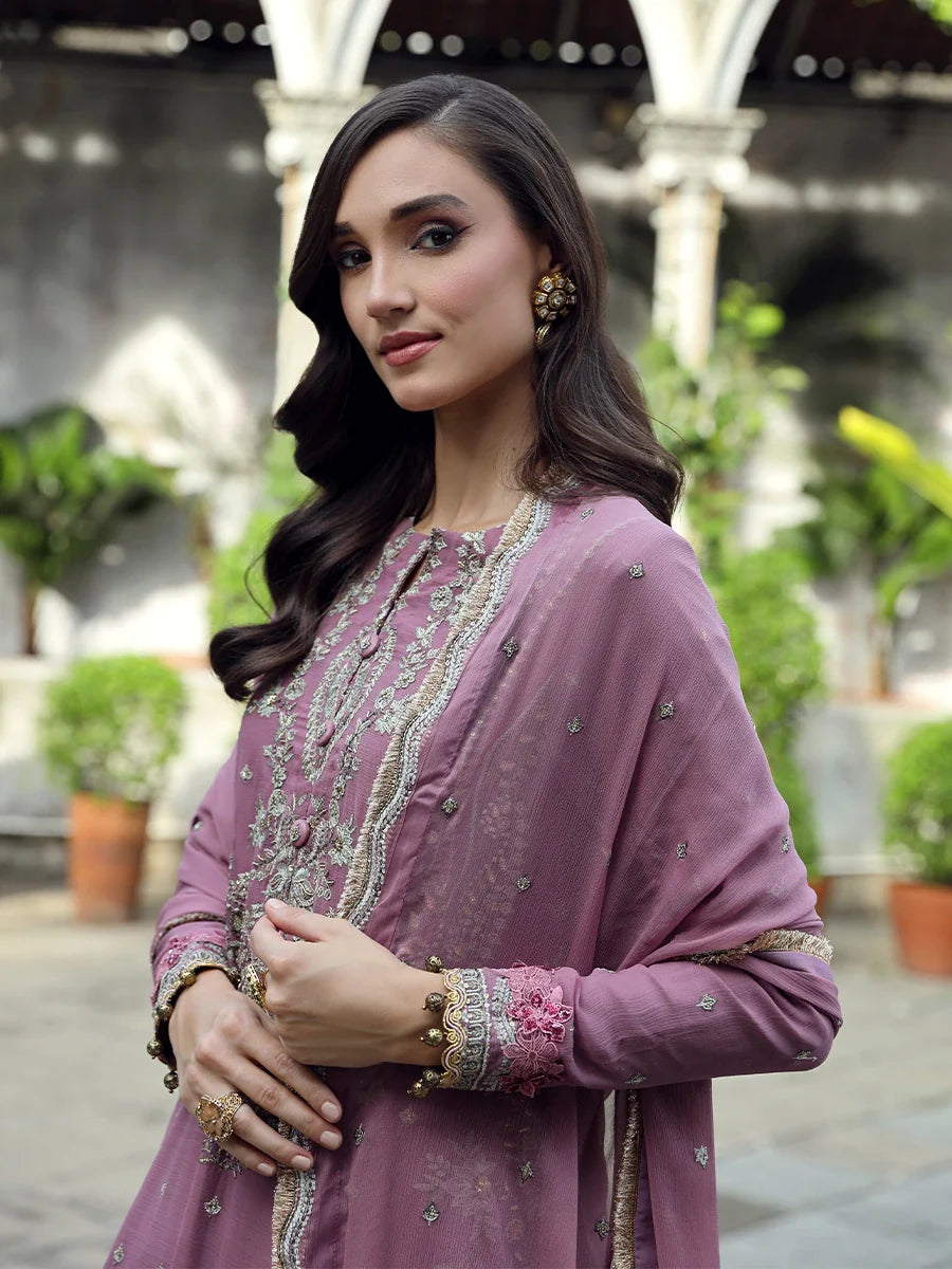 Salitex Women Embroidered Chiffon 3 Piece Suit UNS24CH006 - Summer Collection