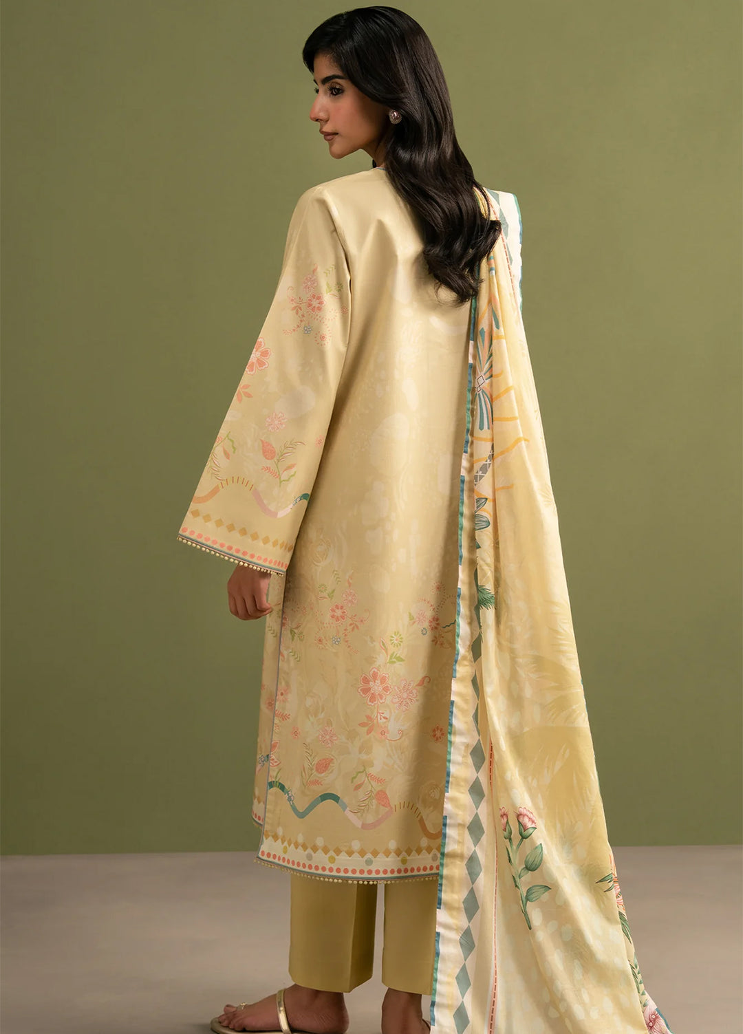 Afsanah by Seran Unstitched Embroidered Lawn 3 Piece Suit SN26UAL D-6 Sina - Summer Collection