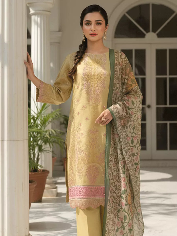 Salitex Women Embroidered Cotton 3 Piece Suit SPL3PEF121 - Summer Collection