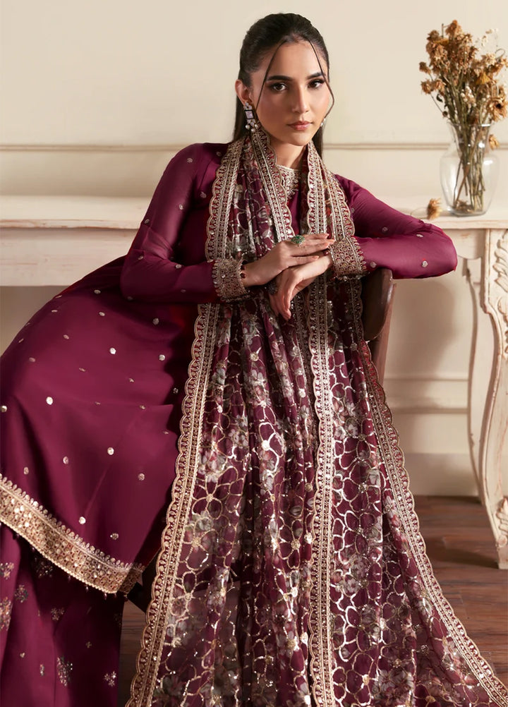 Sirayya by Zarif Unstitched Embroidered Chiffon 3 Piece Suit ZR26US ARASH 08 - Wedding Collection
