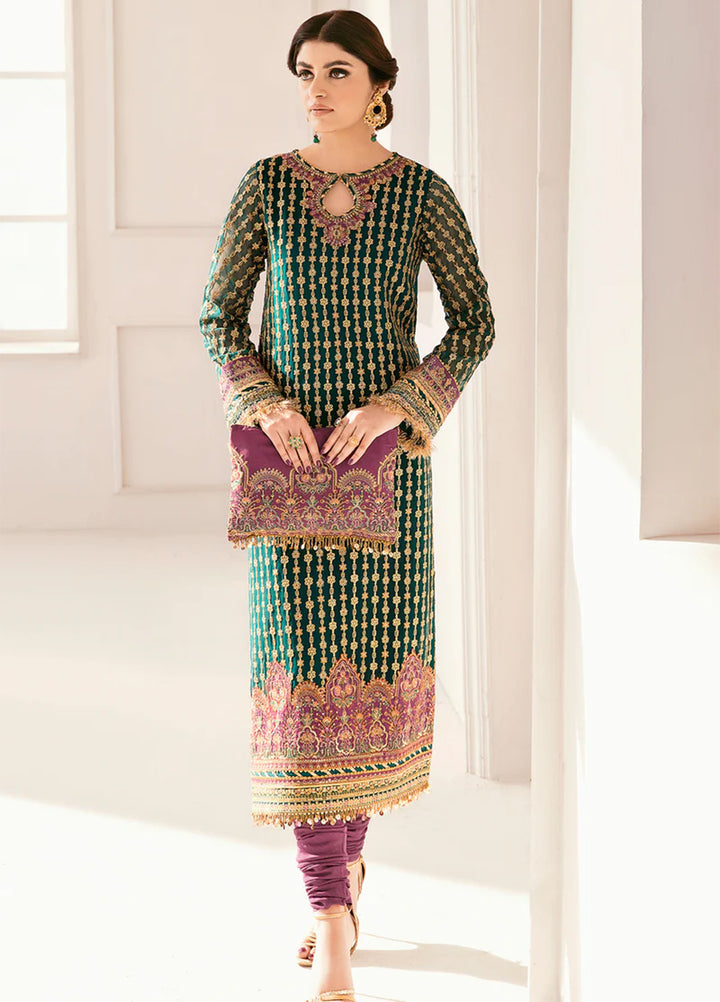 Chantelle by Baroque Unstitched Embroidered Chiffon 3 Piece Suit BQ26UFC BQU-CH11-D06 - Festive Collection