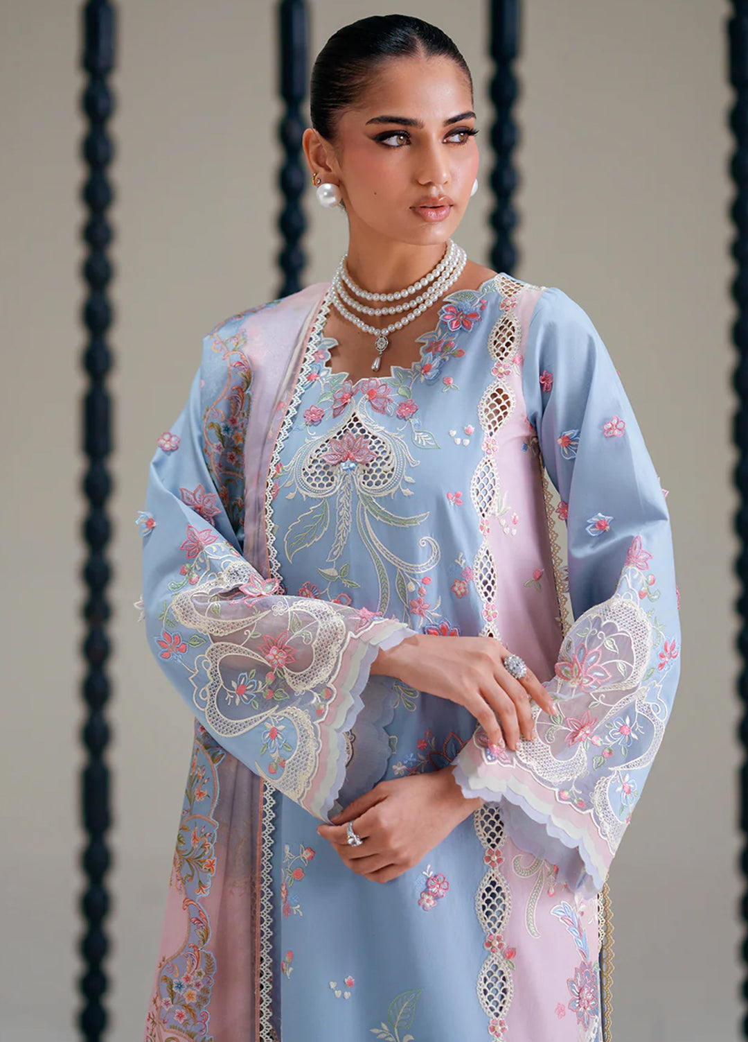 Amour by Bin Ilyas Unstitched Embroidered Lawn 3 Piece Suit BI26ULA 184B - Festive Collection