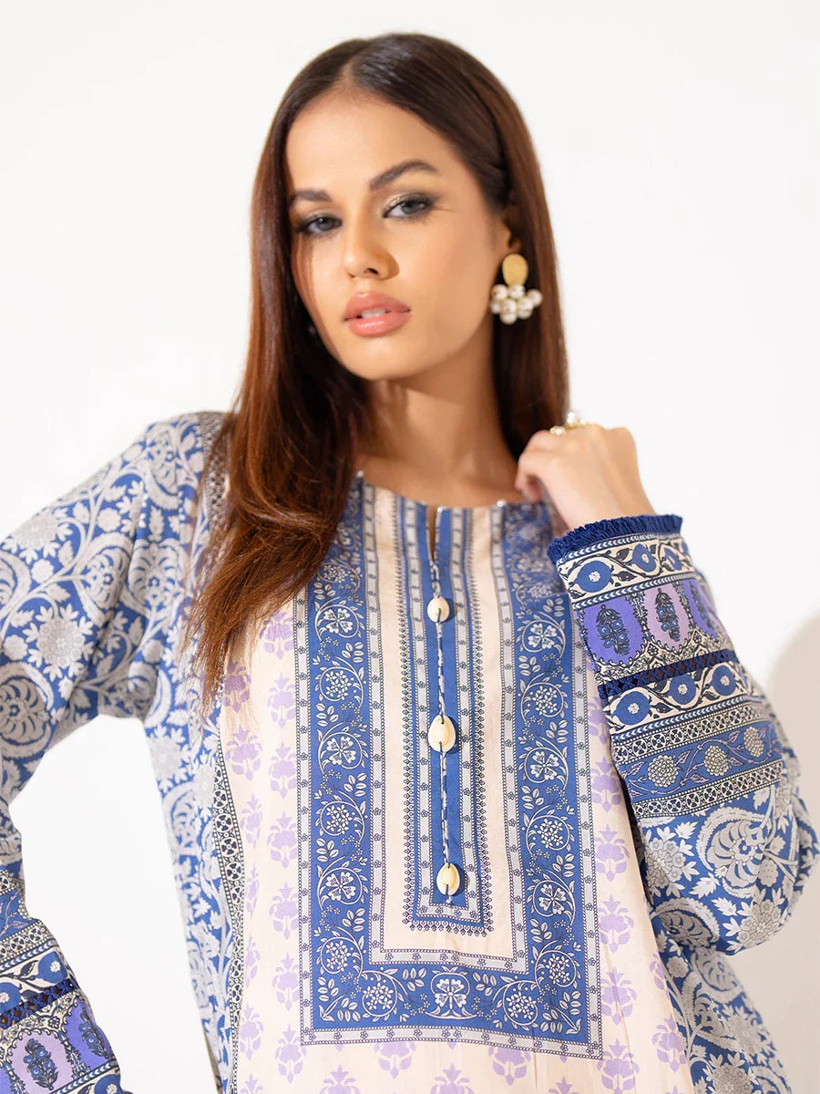 Salitex Women Printed Cambric 2 Piece Suit WRS2BA24AL45 - Winter Collection