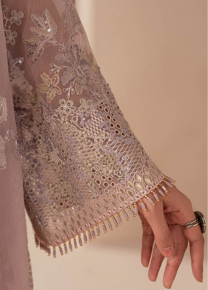 Lamisah by Lavish Premium Unstitched Embroidered Chiffon 3 Piece Suit LVP26UCL Pink Blossom - Festive Collection