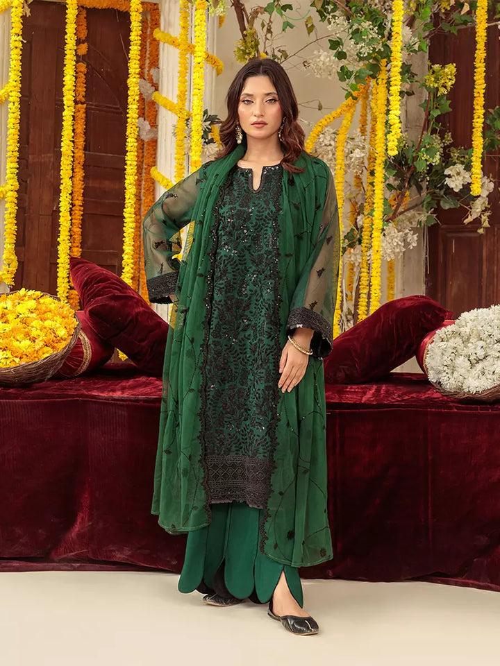 Salitex Unstitched Embroidered Khaddi Net 3 Piece Suit SUNW6JI028UT - Festive Collection