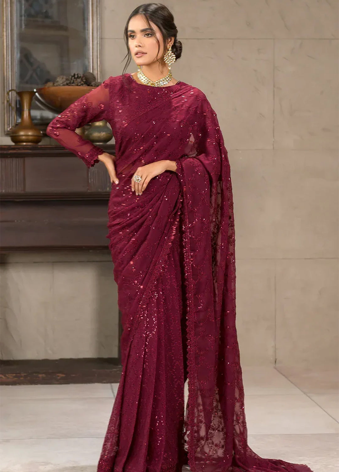Falak by Zarif Embroidered  Suits Unstitched 3 Piece ZR25UF ZF-07 Berria - Festive Collection