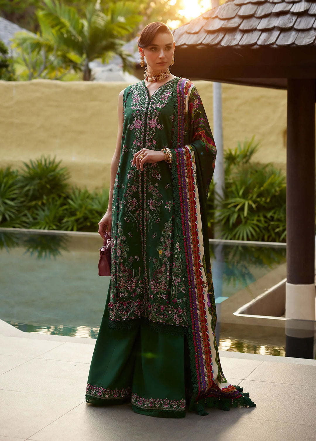 Ariya by Kanwal Malik Unstitched Embroidered Luxury Lawn 3 Piece Suit KM26UA D-8 SERENA - Summer Collection