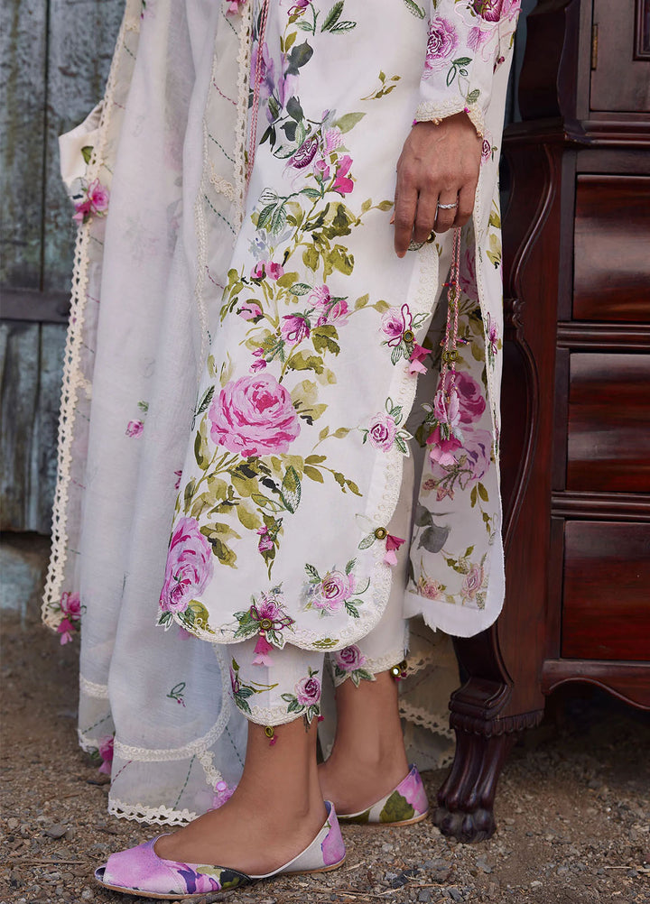 Meili by Zaha Unstitched Embroidered Lawn 3 Piece Suit ZK26UML ZL26-11B - Festive Collection