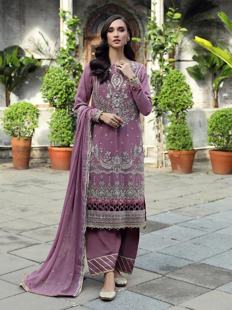 Salitex Women Embroidered Chiffon 3 Piece Suit UNS24CH006 - Summer Collection