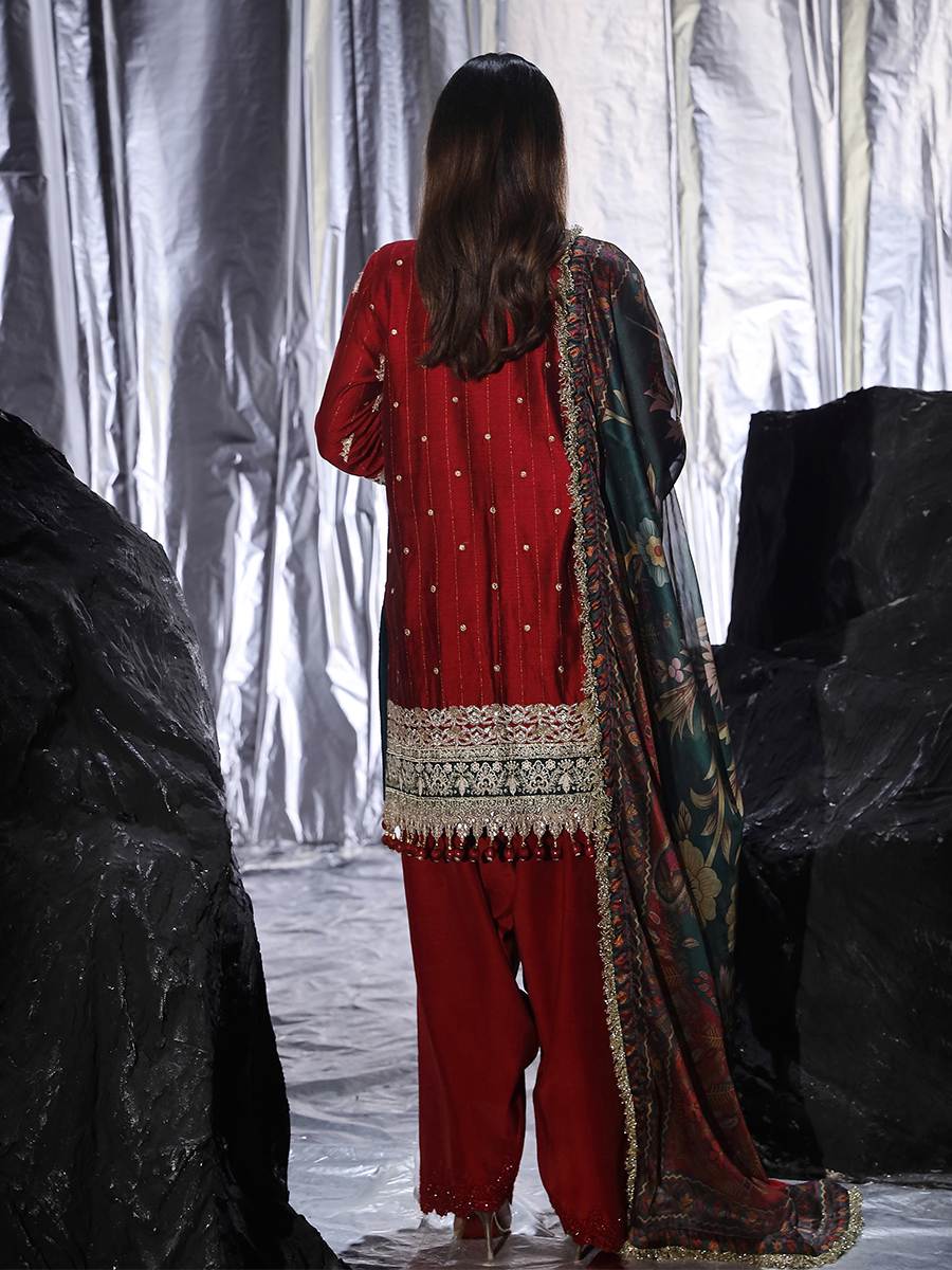 Salitex Women Unstitched Embroidered Yarn 3 Piece Suit WUS3LS24RO010 - Festive Collection