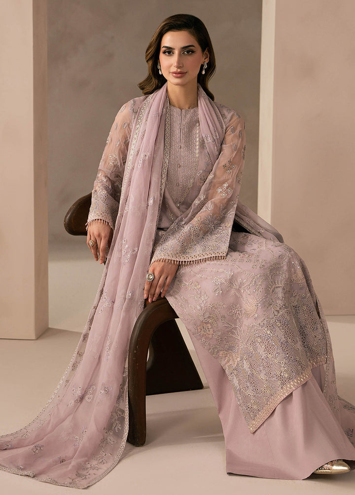 Lamisah by Lavish Premium Unstitched Embroidered Chiffon 3 Piece Suit LVP26UCL Pink Blossom - Festive Collection
