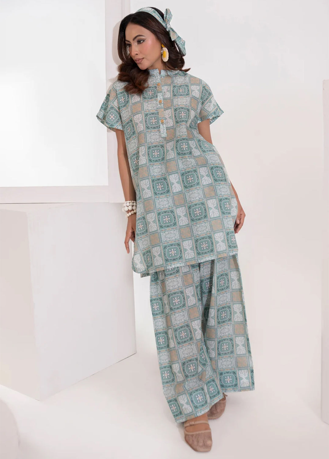 The Print Story by Shamooz RTW Printed Lawn 2 Piece Suit SHM26PL Mist I-L-008 - Casual Collection