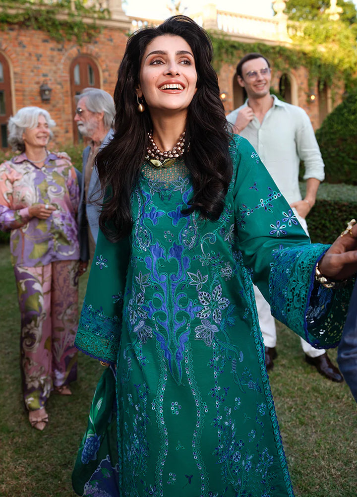 AMoi by Mushq Unstitched Embroidered Luxury Lawn 3 Piece Suit MU26AHL D-4 Blooming Romance - Summer Collection