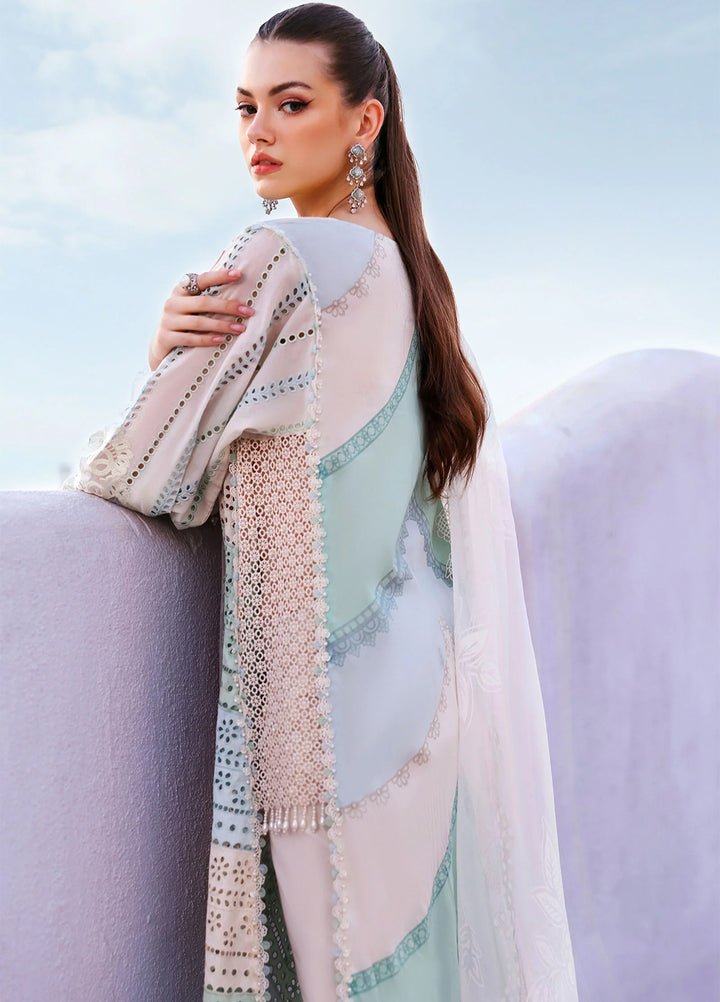Maria B Unstitched Embroidered Luxury Lawn 3 Piece Suit MB26UEL 12A - Eid Collection