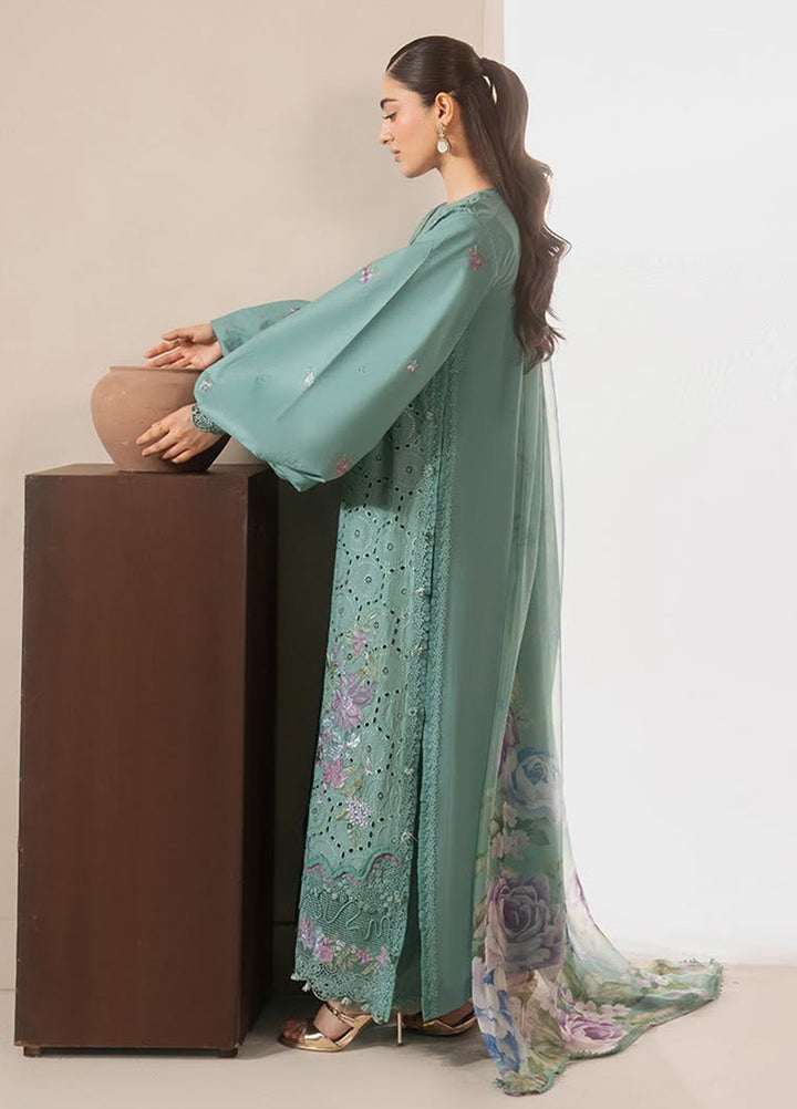E-Craft by Elaf Unstitched Embroidered Lawn 3 Piece Suit EHC-1B Willow - Casual Collection