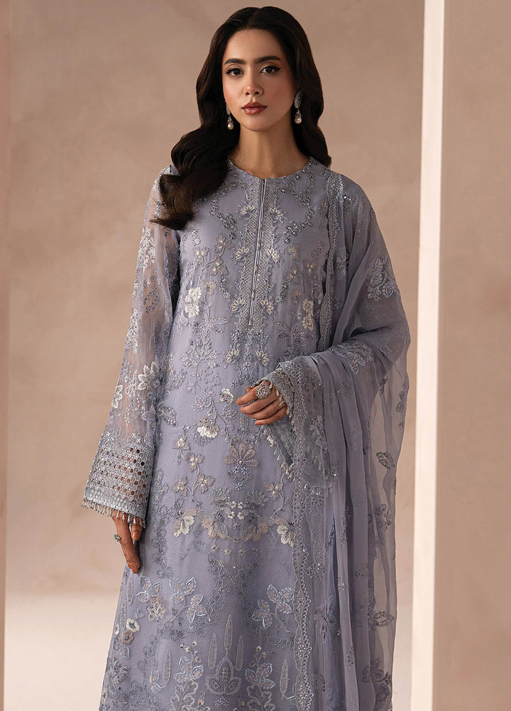 Lamisah by Lavish Premium Unstitched Embroidered Chiffon 3 Piece Suit LVP26UCL Grey Elegance - Festive Collection