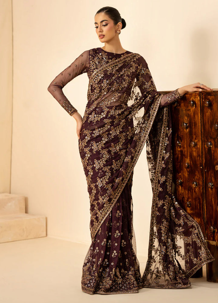 Riwayat by Zarif Unstitched Embroidered Net 4 Piece Suit ZR26URN ZRF-RC-07 BAZM - Festive Collection