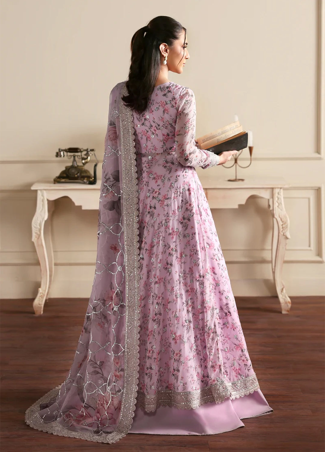 Sirayya by Zarif Unstitched Embroidered Chiffon 3 Piece Suit ZR26US HINAA 09 - Wedding Collection