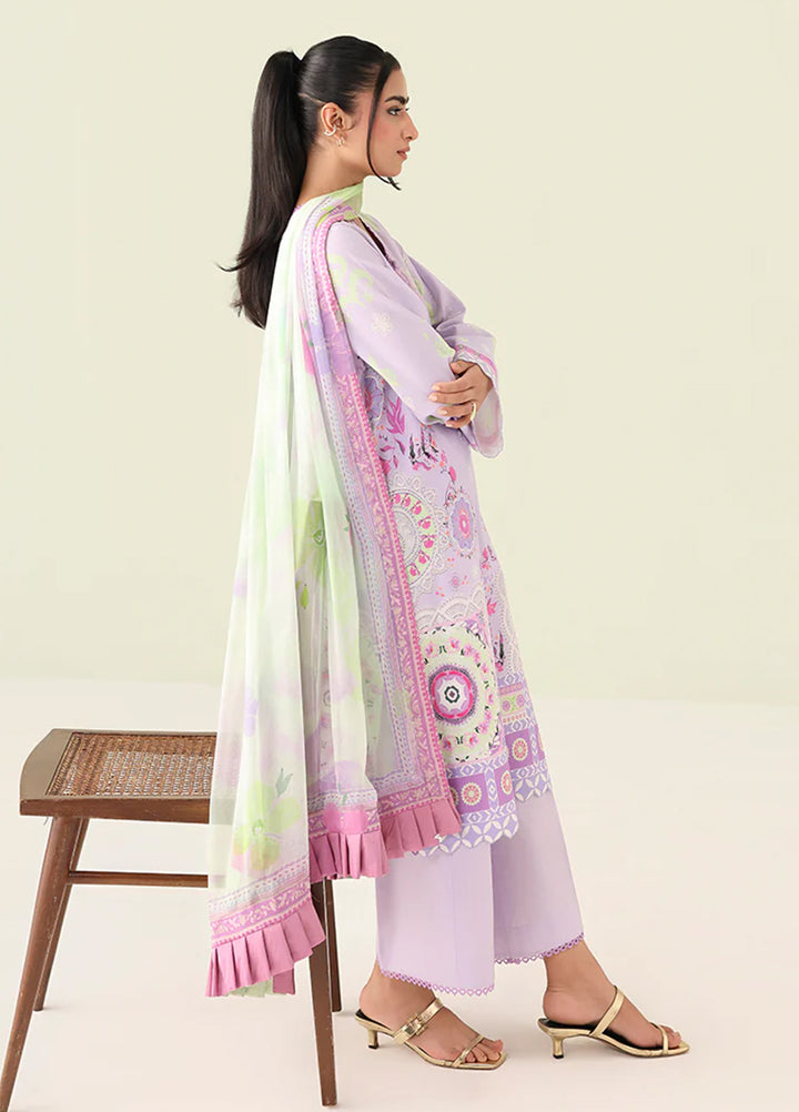 Rosette by Roheenaz Unstitched Lawn Embroidered 3 Piece Suit RNZ26UR Azure Days-3A - Summer Collection