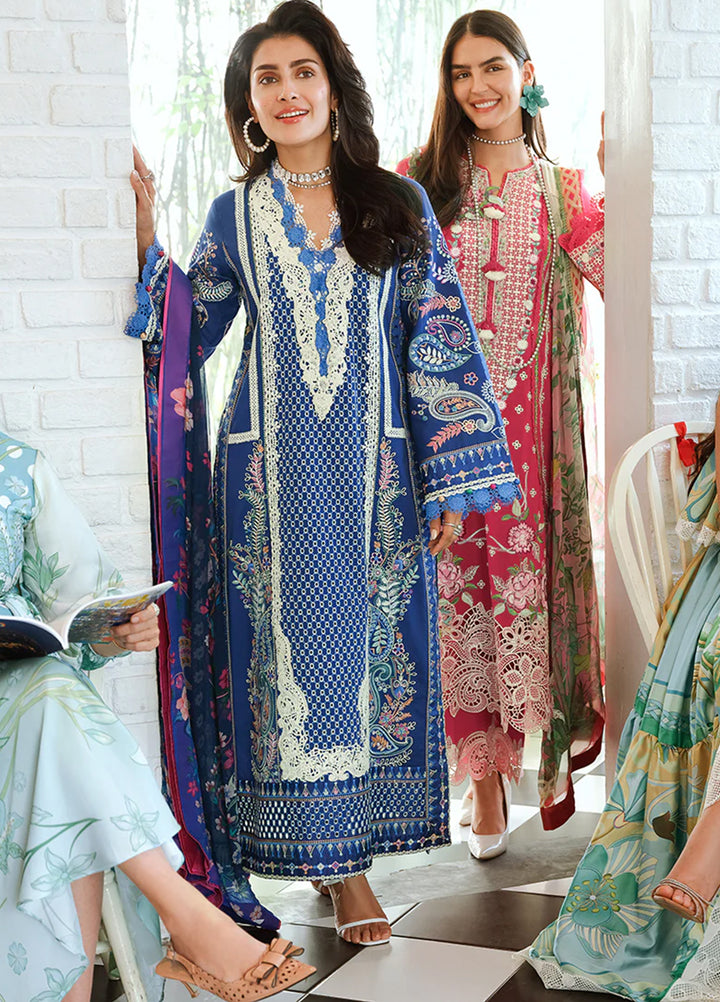AMoi by Mushq Unstitched Embroidered Luxury Lawn 3 Piece Suit MU26AHL D-5 Moonlit Dreams - Summer Collection