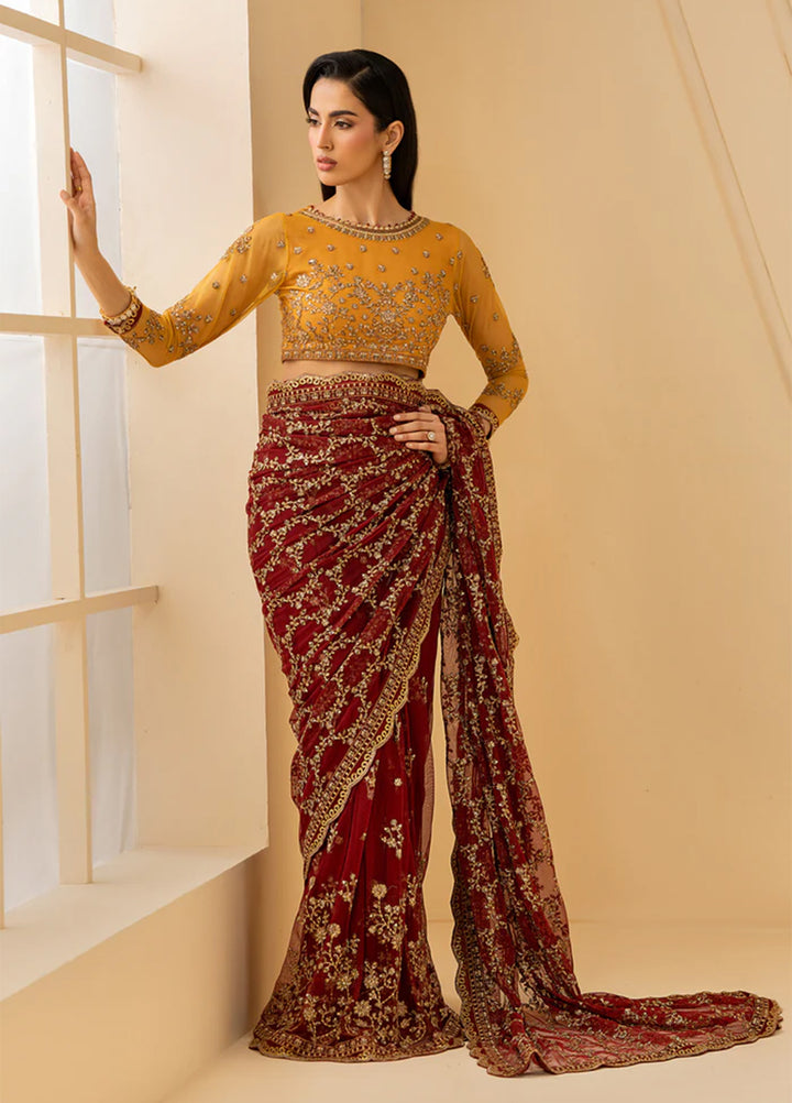 Riwayat by Zarif Unstitched Embroidered Net 4 Piece Suit ZR26URN ZRF-RC-08 ASTRA - Festive Collection